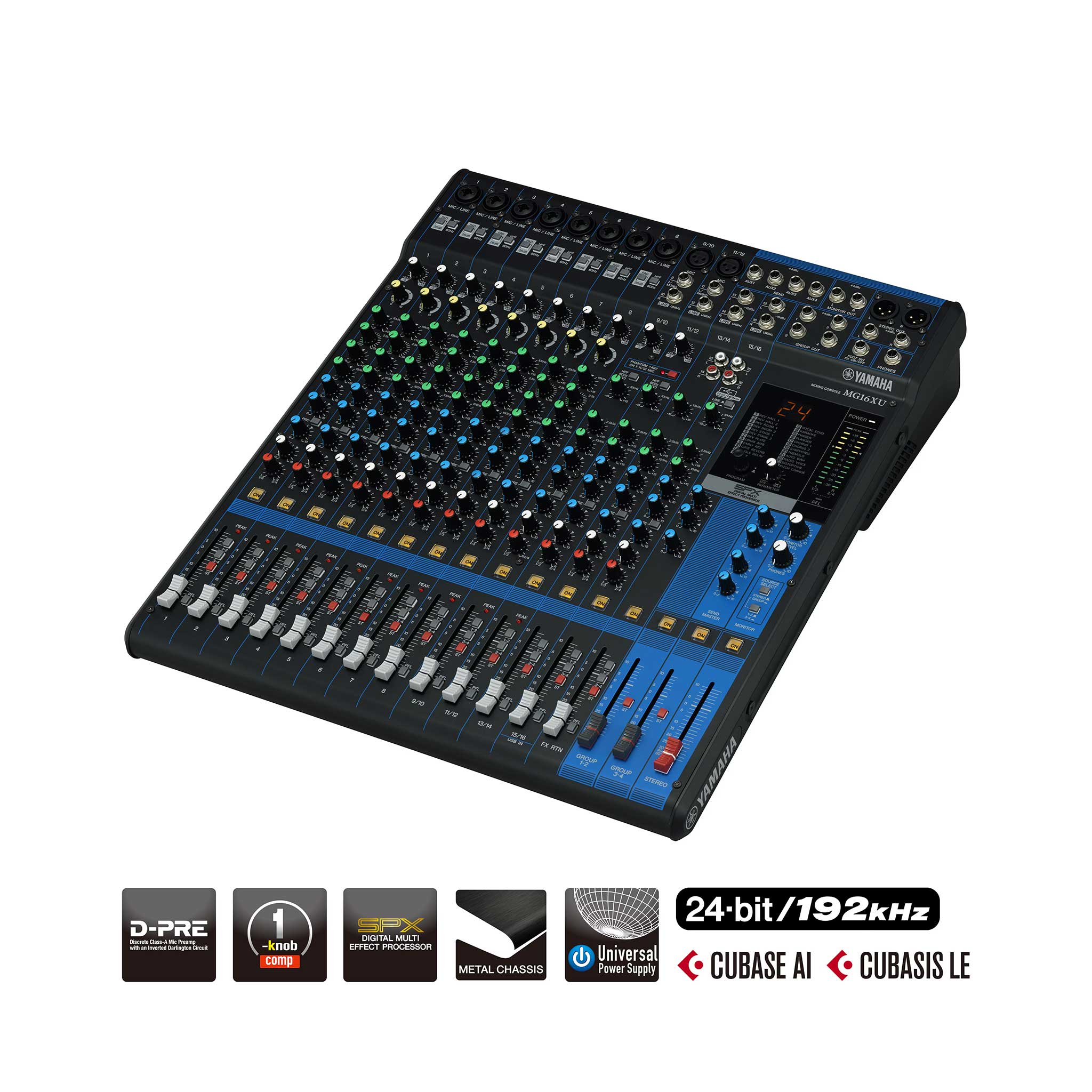 Yamaha MG16XU Analog Mixer  mit symbole