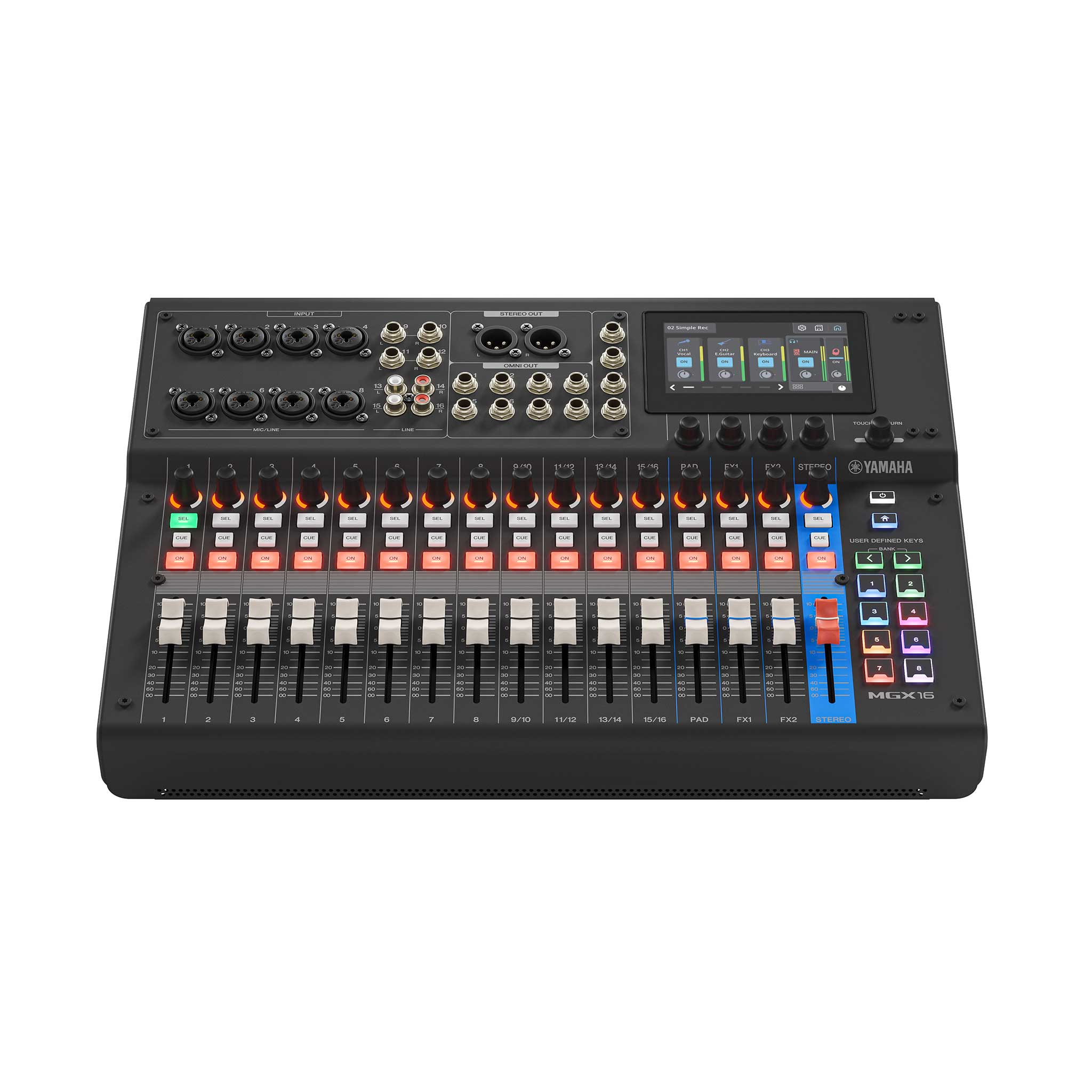 Yamaha MGX16 black Front Top