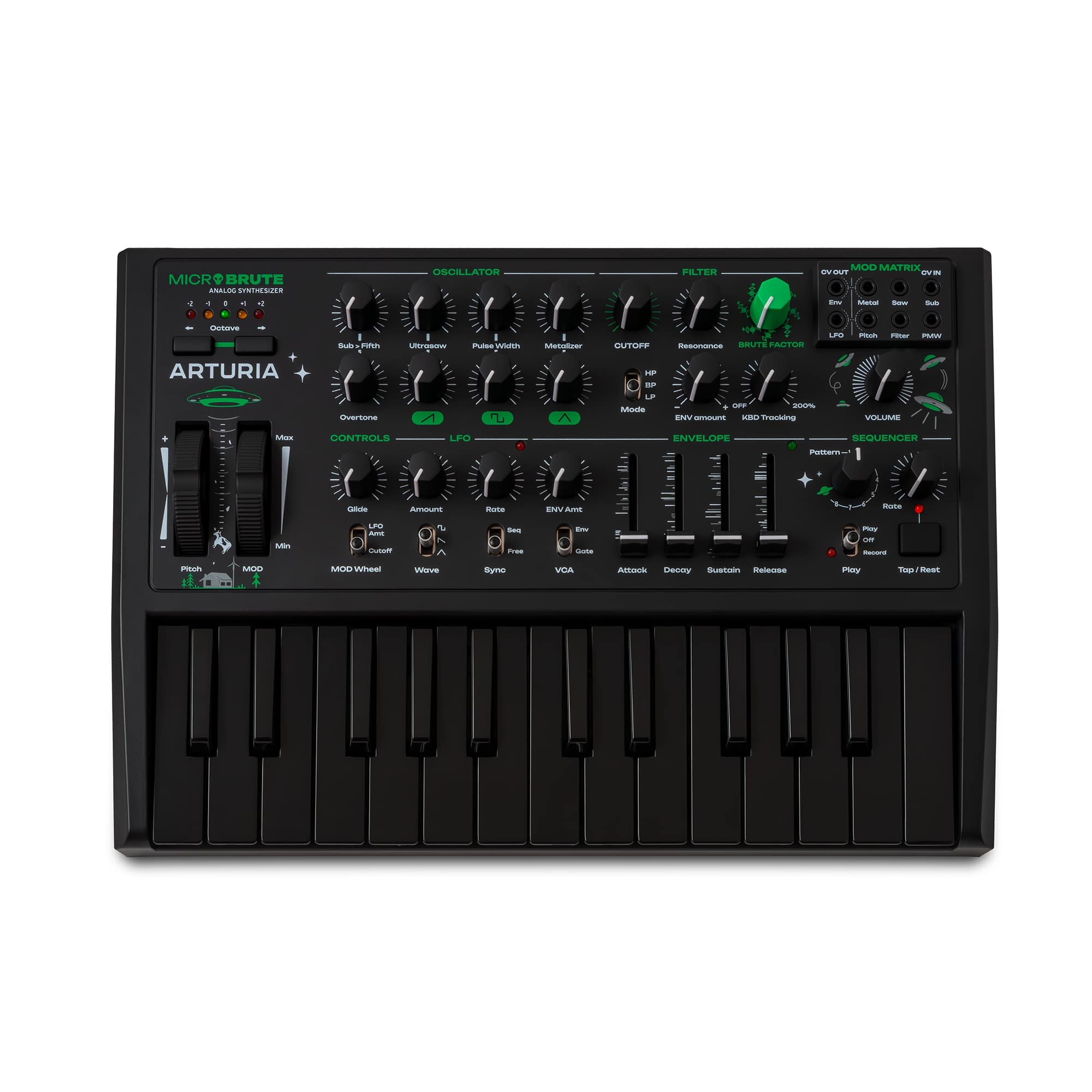 Arturia Micro Brute UFO Black top