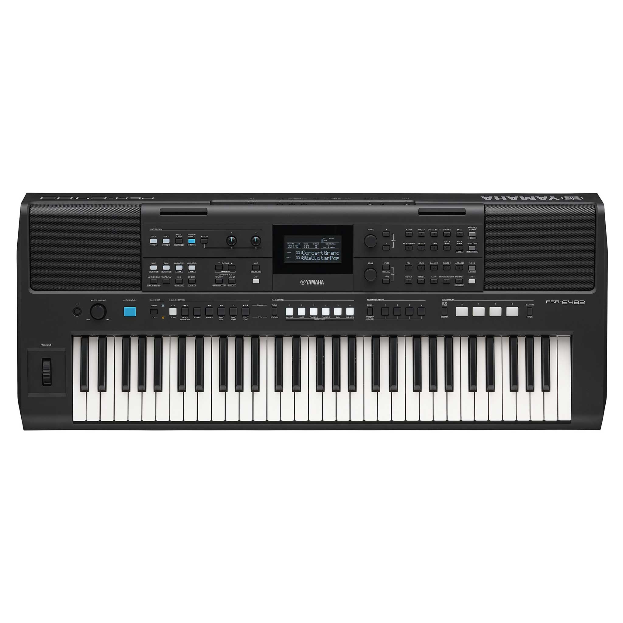 Yamaha Keyboard PSR-E483 top