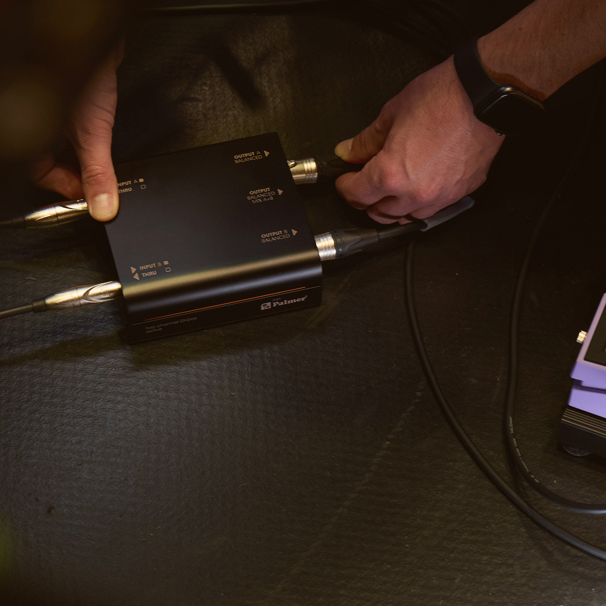 Palmer RIVER inn DI Box schwarz anschluss