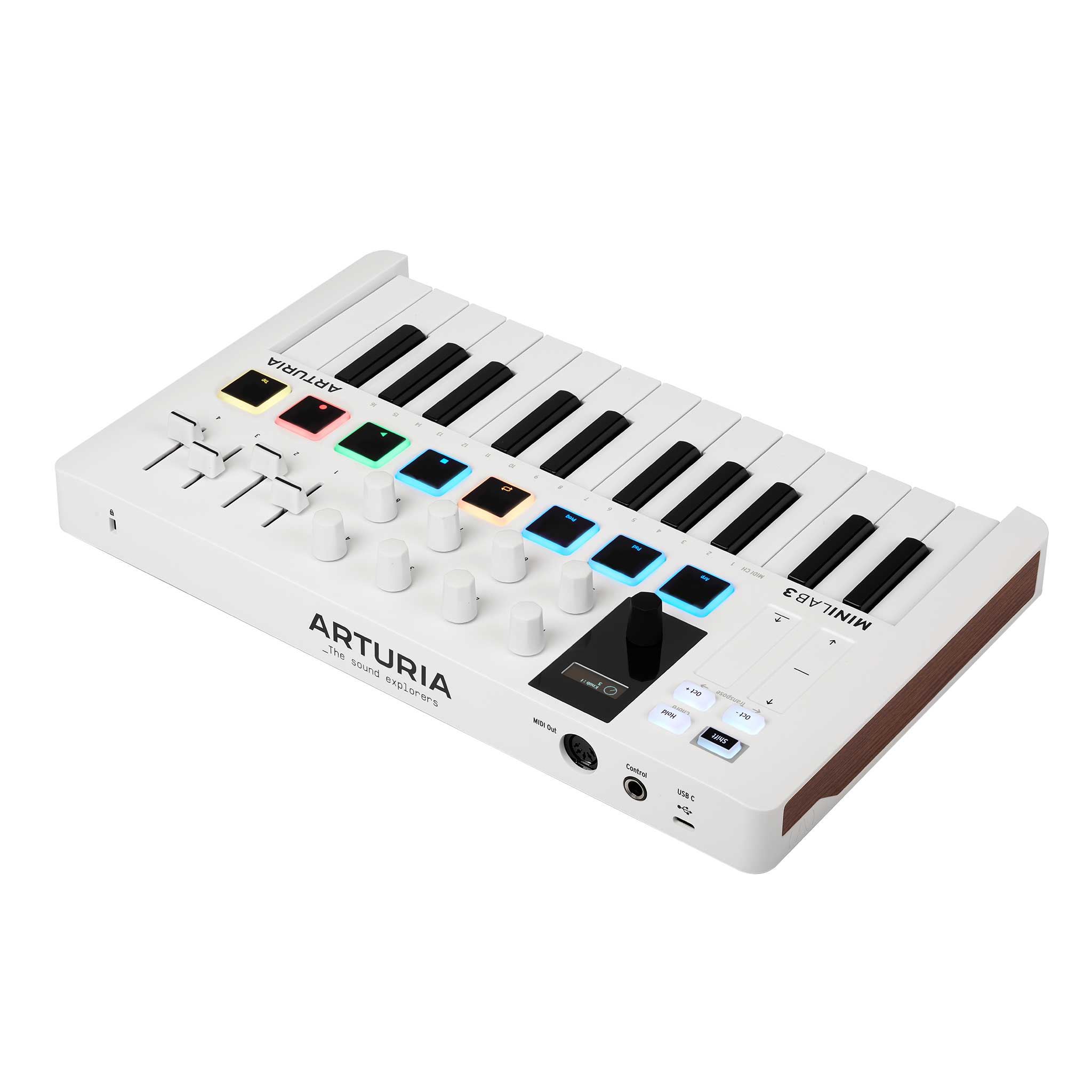 Arturia MiniLab3 white rear angle