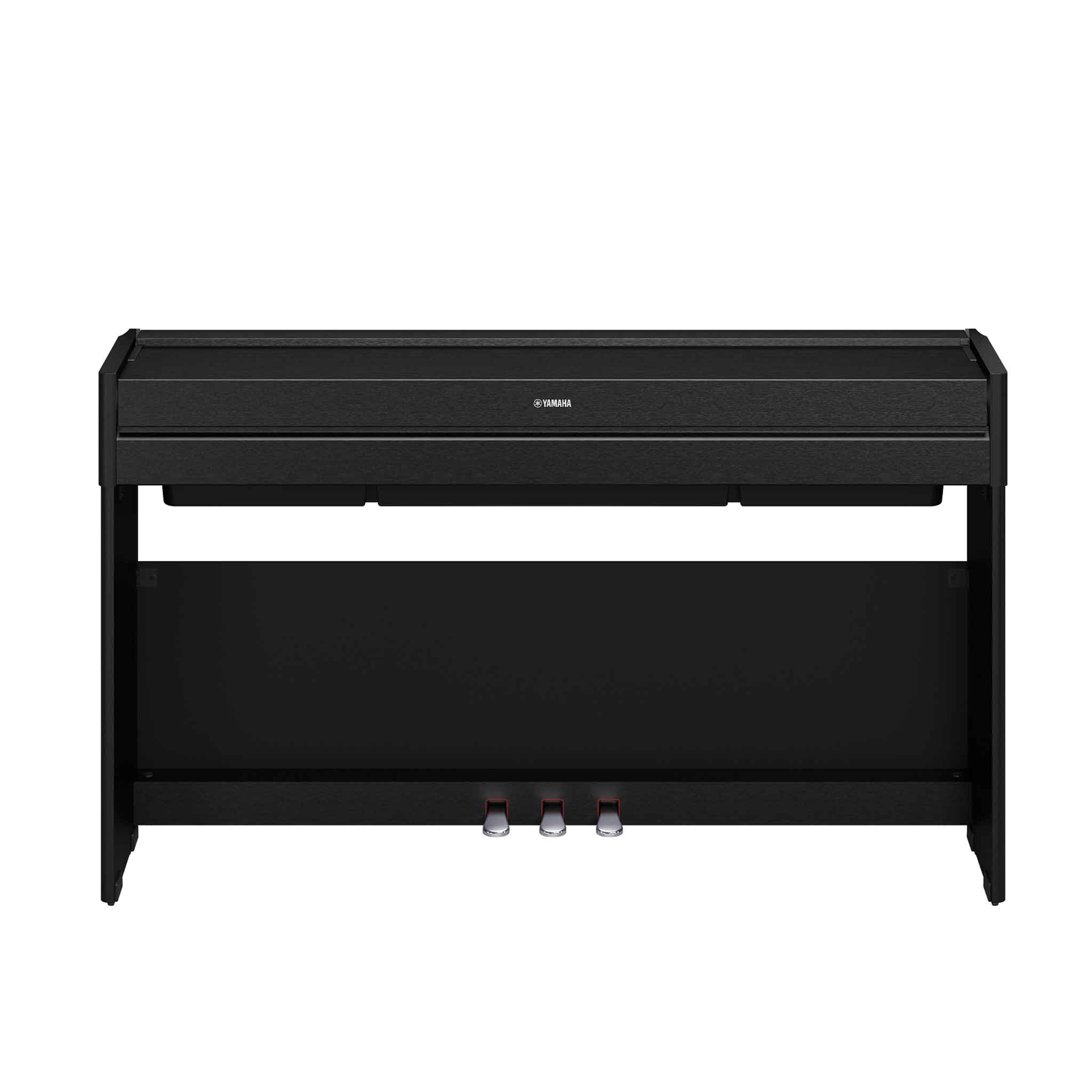 Digitalpiano Yamaha Arius YDP-S56 in schwarz schmales Design frontal Ansicht geschlossener Deckel