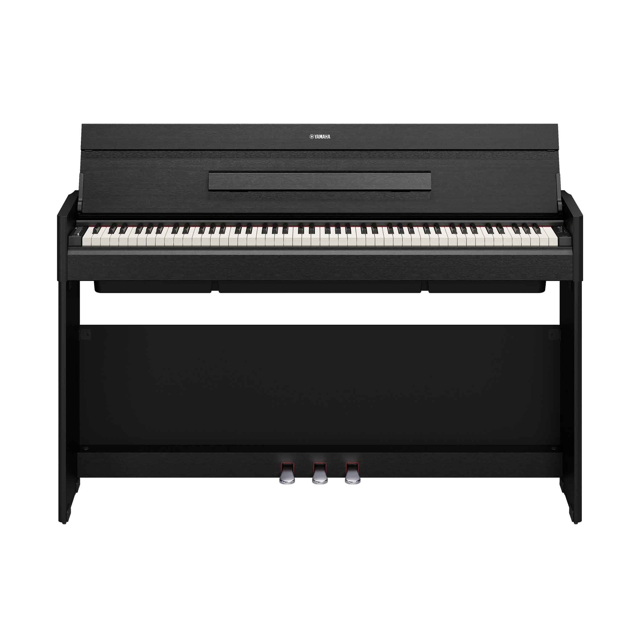 Digitalpiano Yamaha Arius YDP-S56 in schwarz schmales Design frontal Ansicht