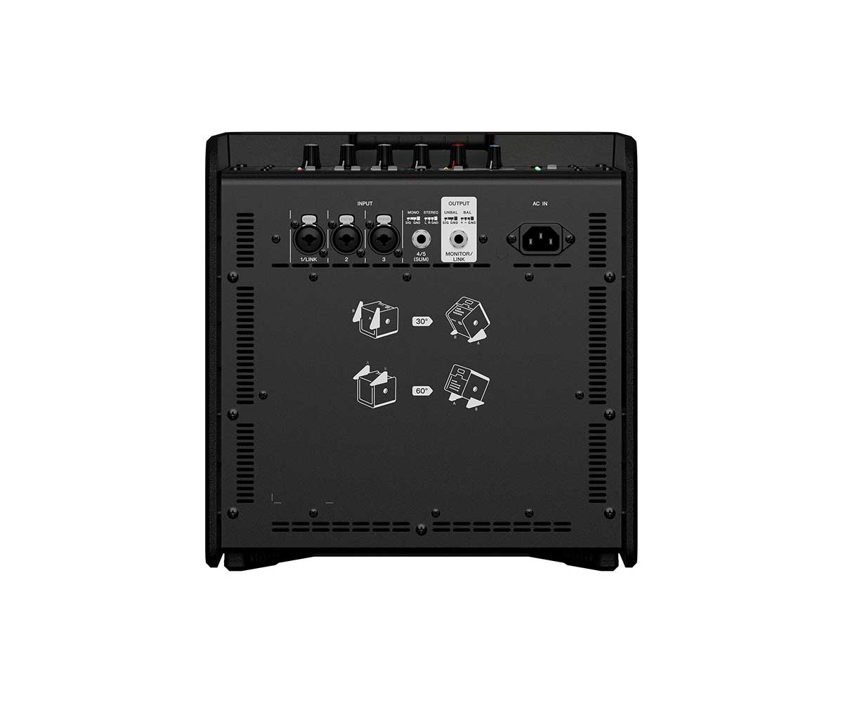 Yamaha Stagepas 200btr rückseite mit Anschlüssen