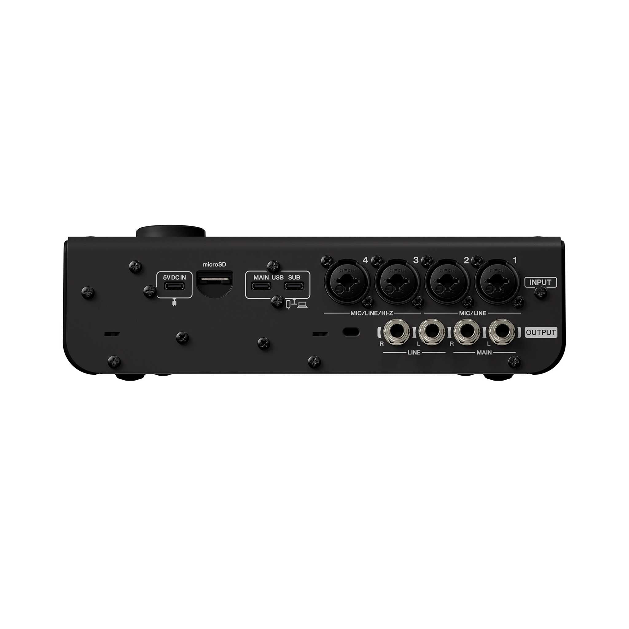 Yamaha URX44 Schwarz audio interface  Rückseite