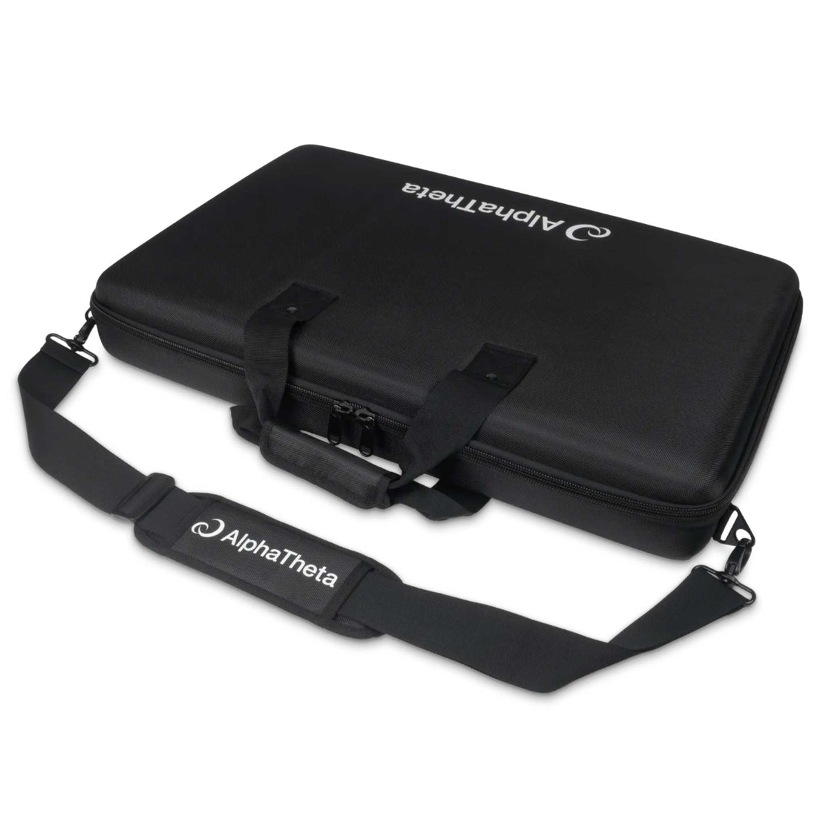 Alpha Theta XDJ AN Bag mit Geschlossen mit logo weiss und Trageriemen