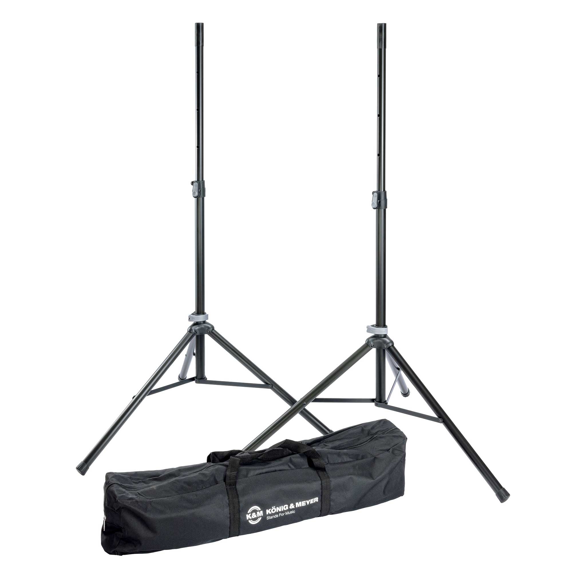 2 Boxenstative schwarz set mit Tragetasche