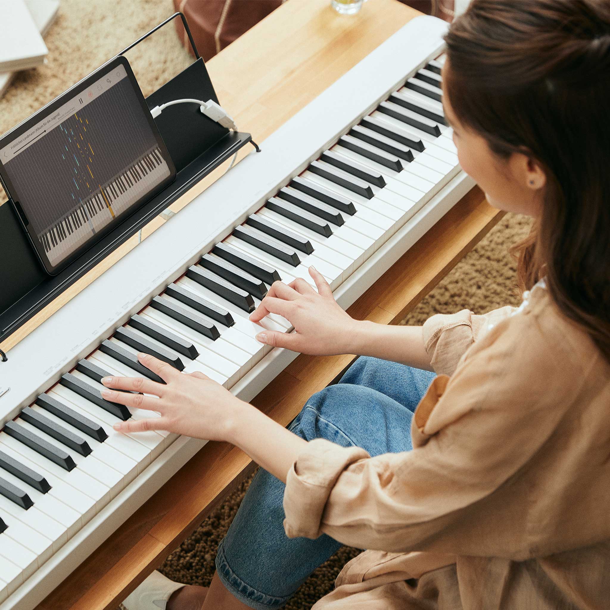 Casio CDP-S110 weiss mood pic mit frau