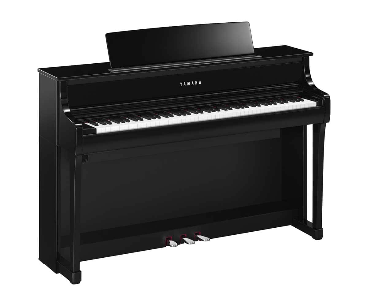 Yamaha Clavinova CLP-875PE schwarz poliert gedreht nach rechts