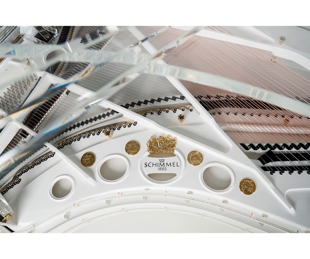 Flügel Schimmel K213 Glasflügel detail saiten innen