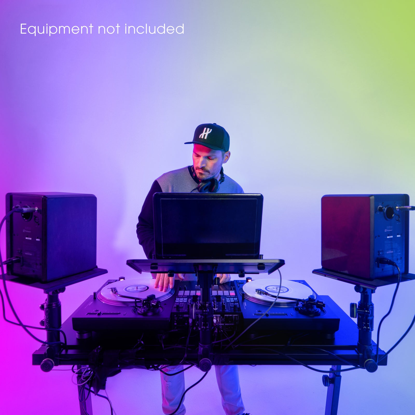 Gravity FDJT 01 DJ Tisch mit DJ und Voilausstattung