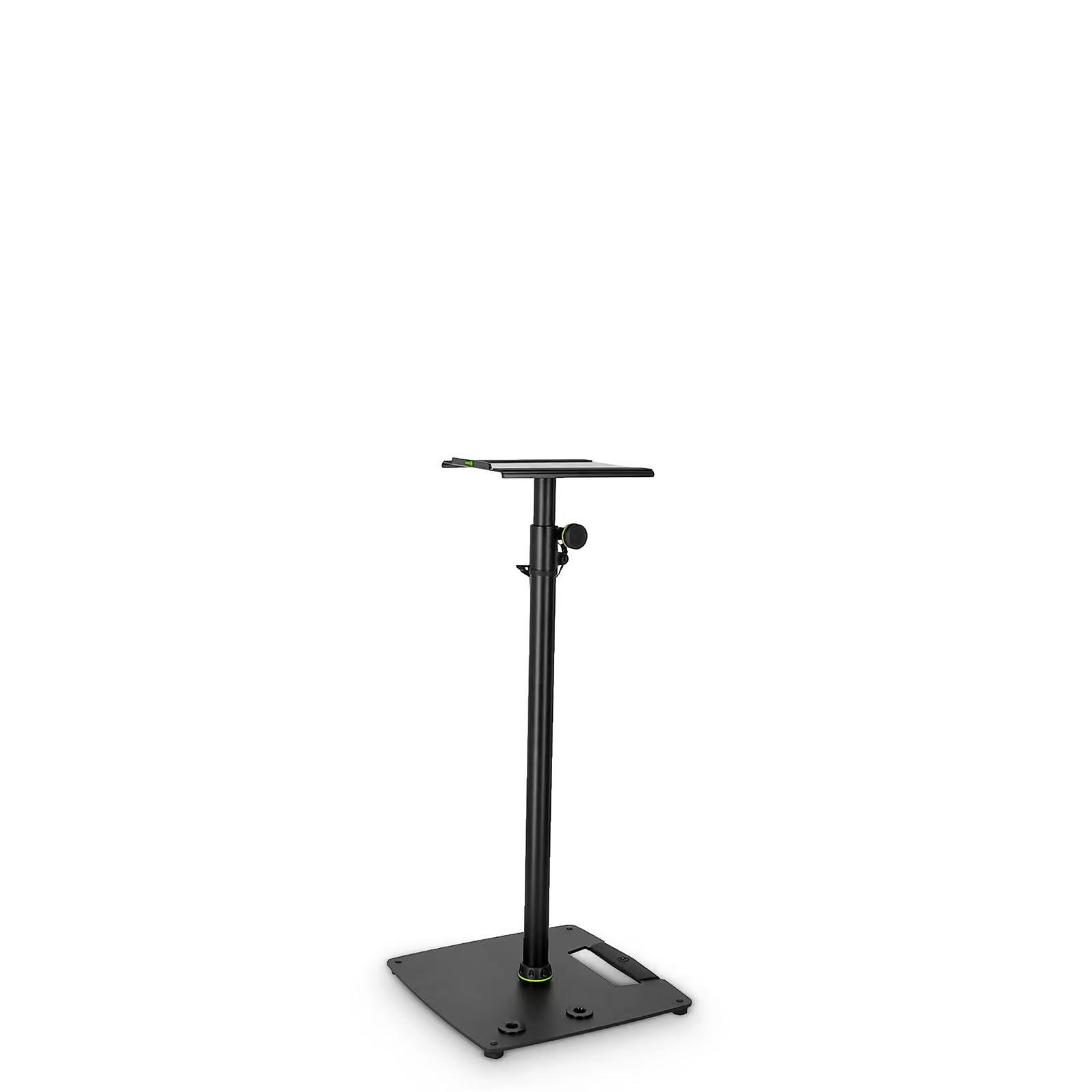 Gravity Studio Monitor Ständer mit quadratischem Stahlsockel schwarz minimal höhe