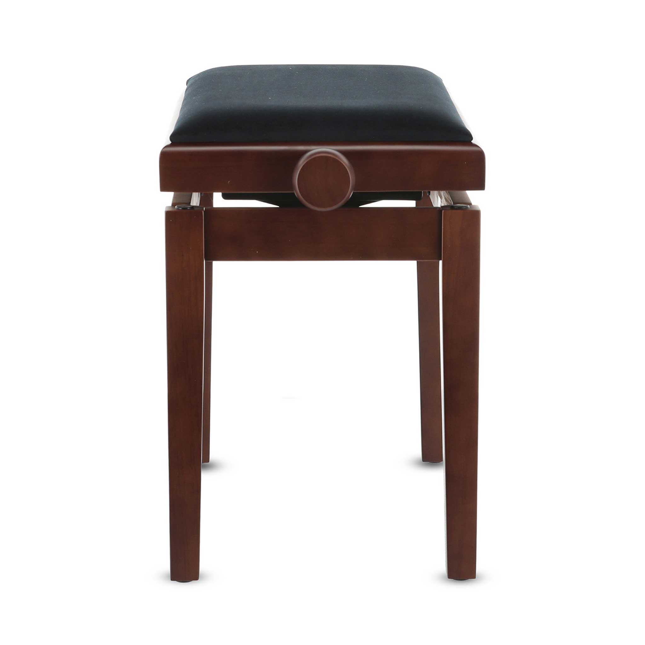 Gewa Klavierbank mit Schwarzem Stoff Nußbaum dunkel seite