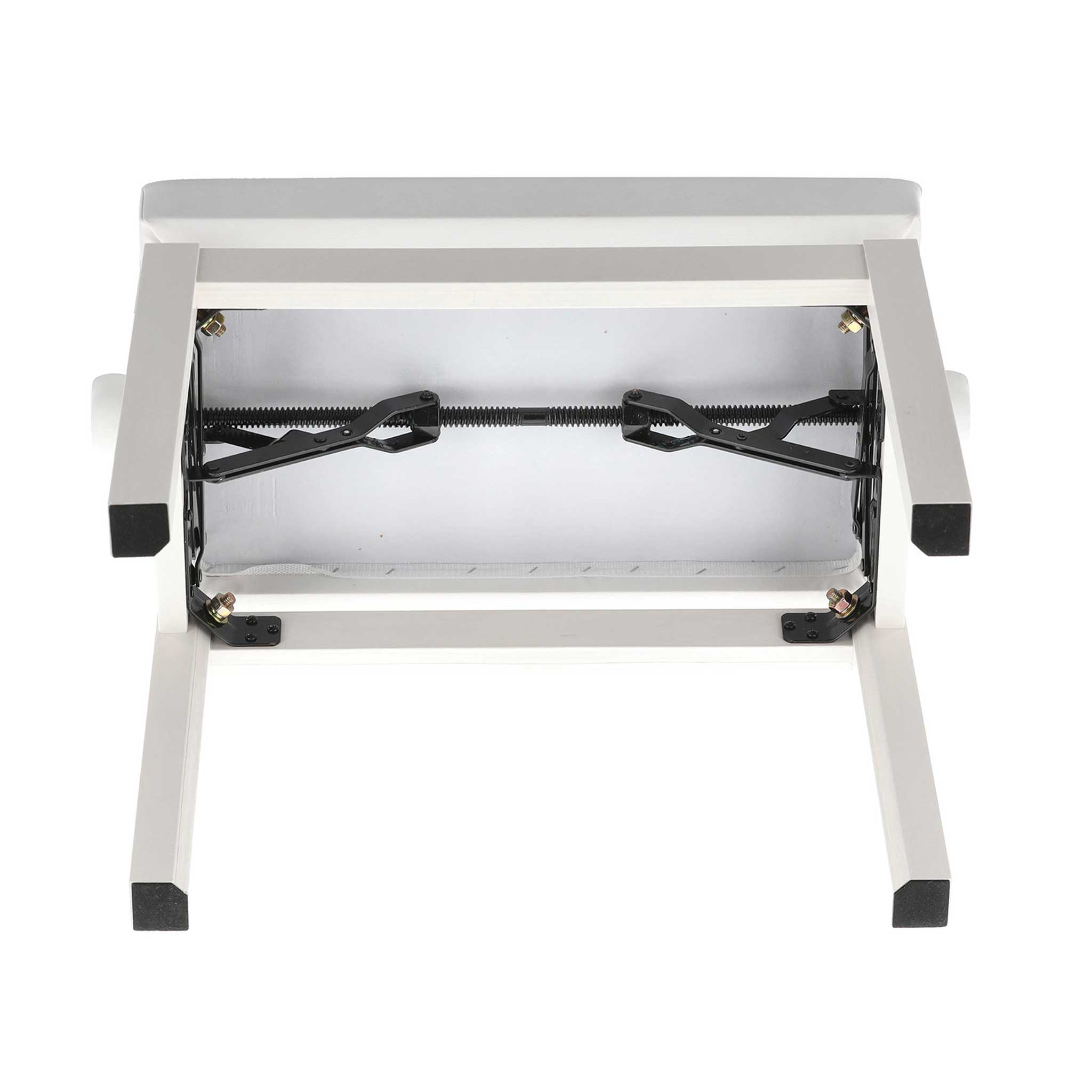 Student Klavierbank weiss matt unterseite