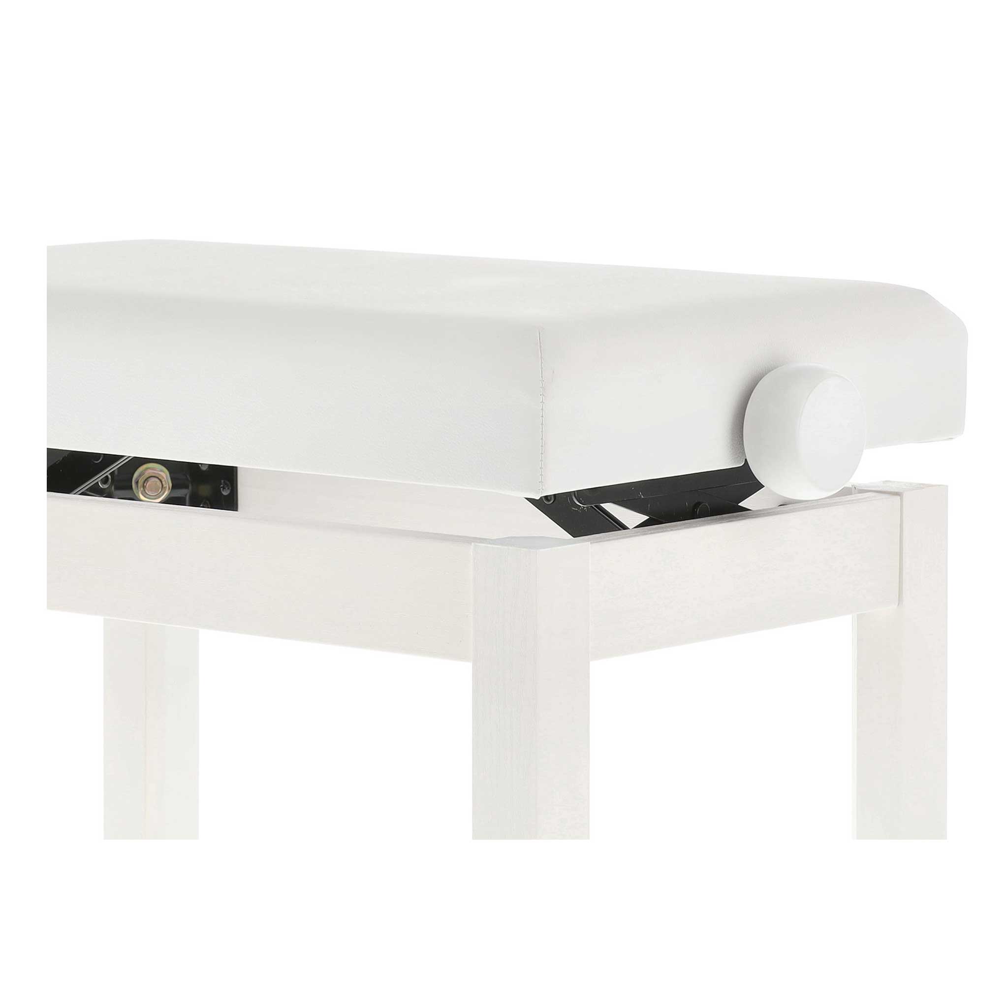 Student Klavierbank weiss matt detail