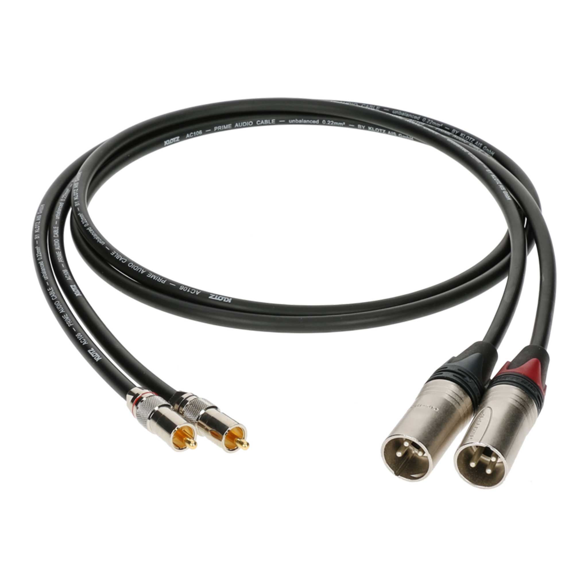 KLOTZ RCA Kabel auf XLR male Stecker