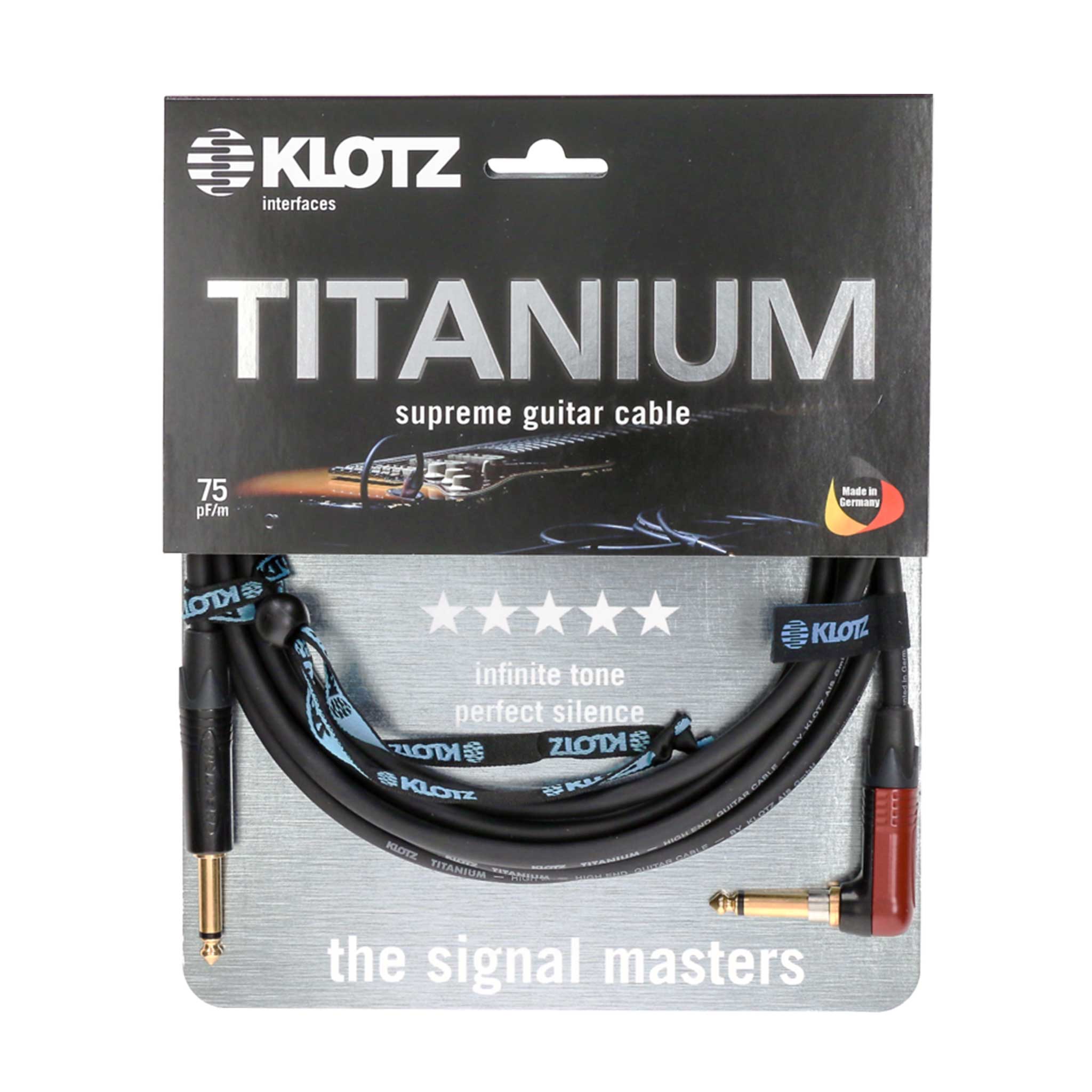 Klotz Surpreme Gitarren Instrumenten Kabel  Gerader Stecker Silent Plug abgewinkelt