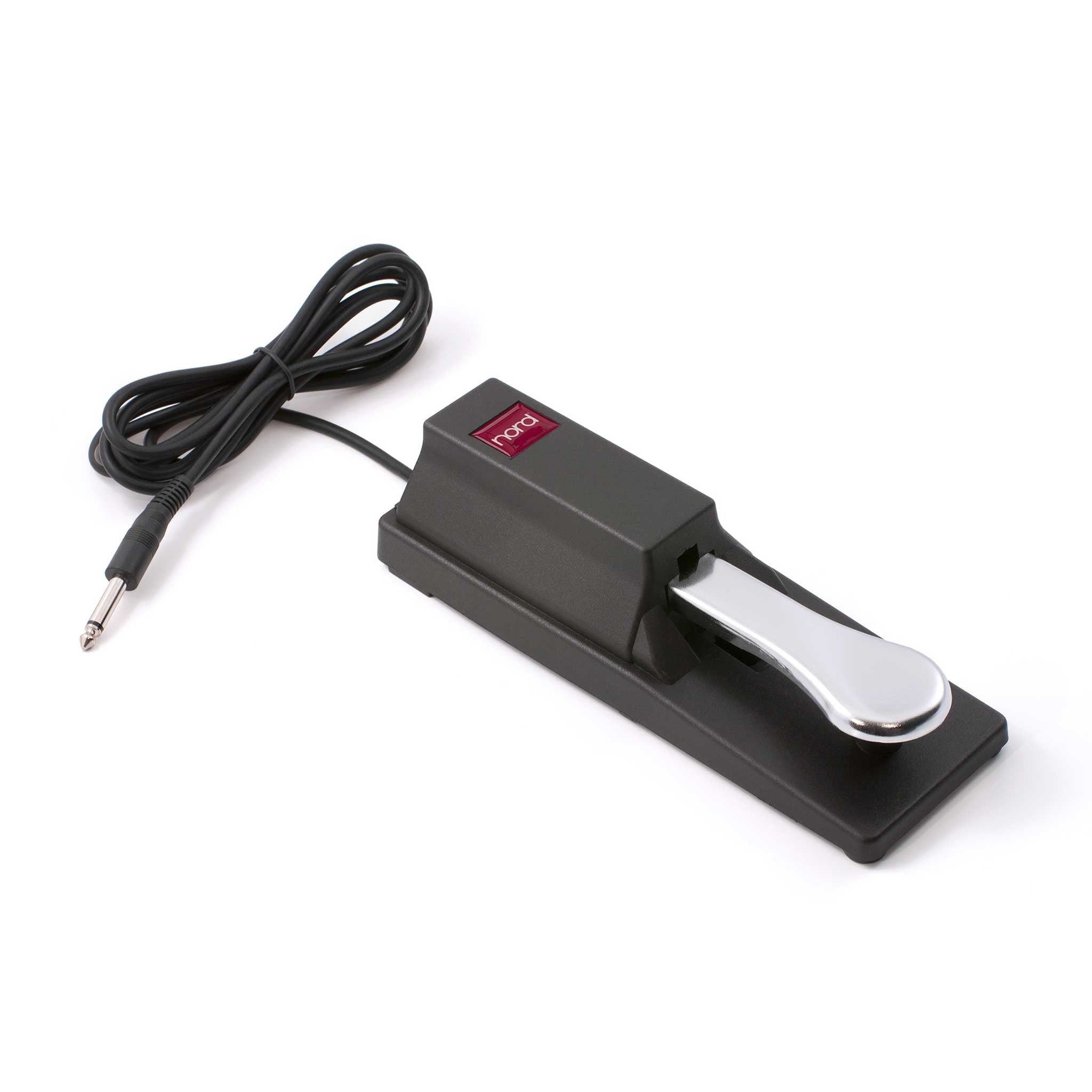 Nord Single Pedal schwarz mit Kabel Angewinkelt