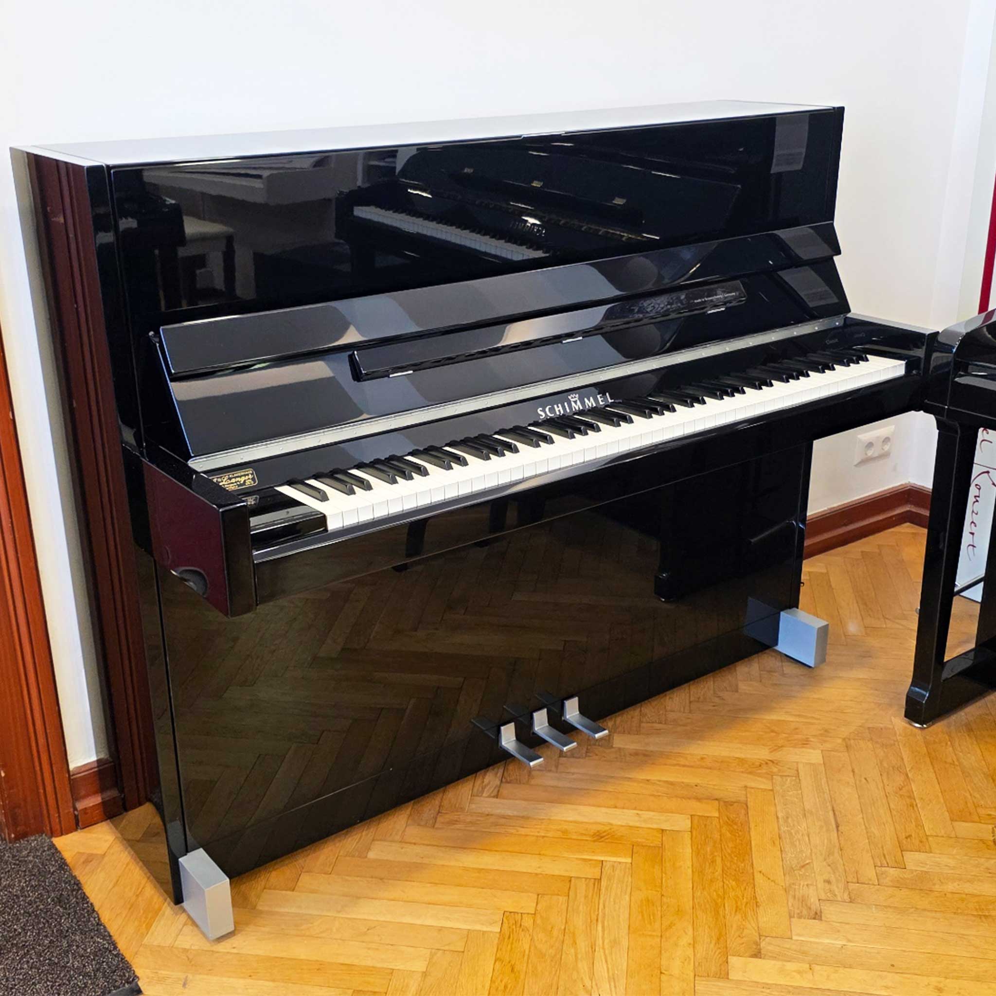 piano schimmel c116 modern gebraucht schwarz front offen