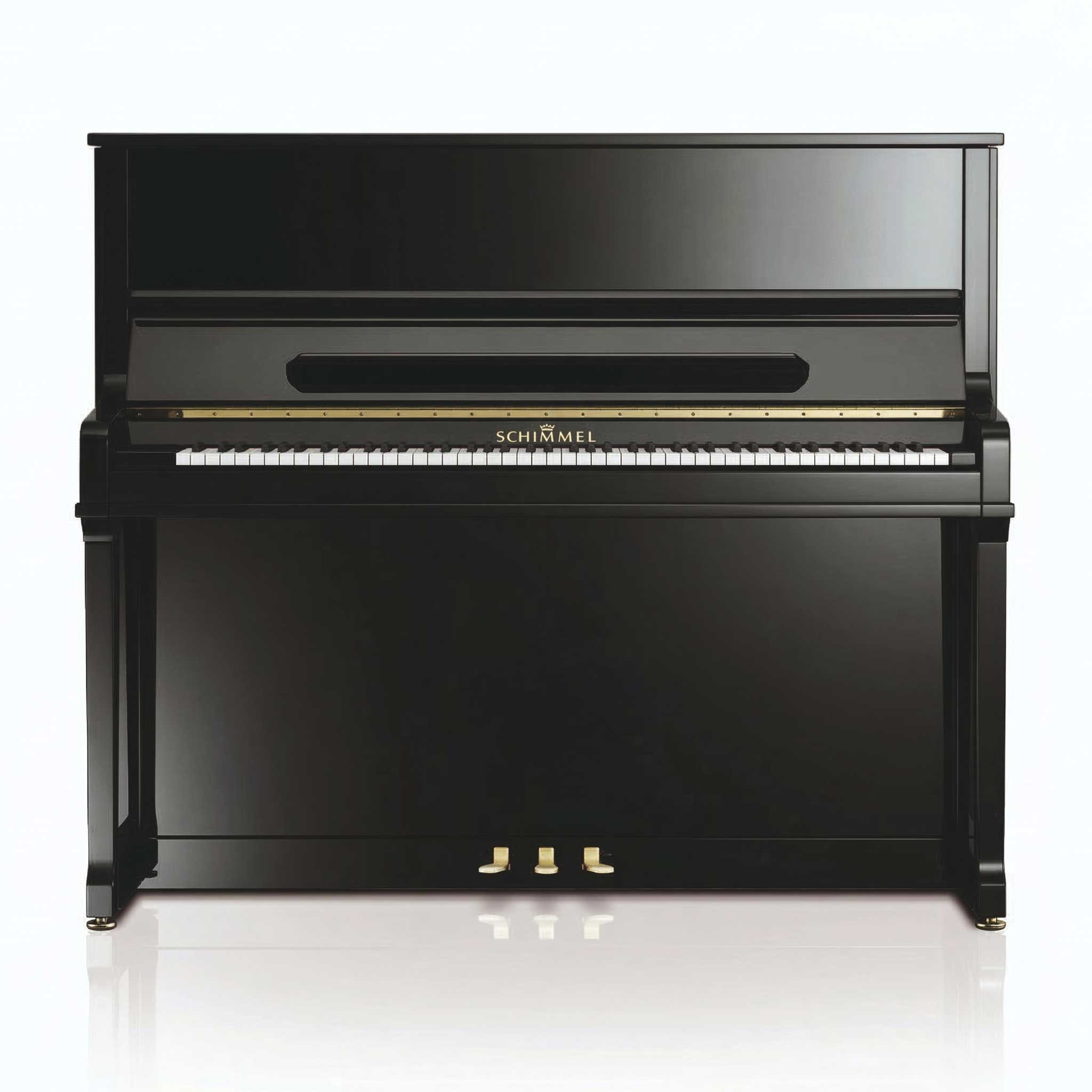 Schimmel C126 Tradition schwarz poliert front