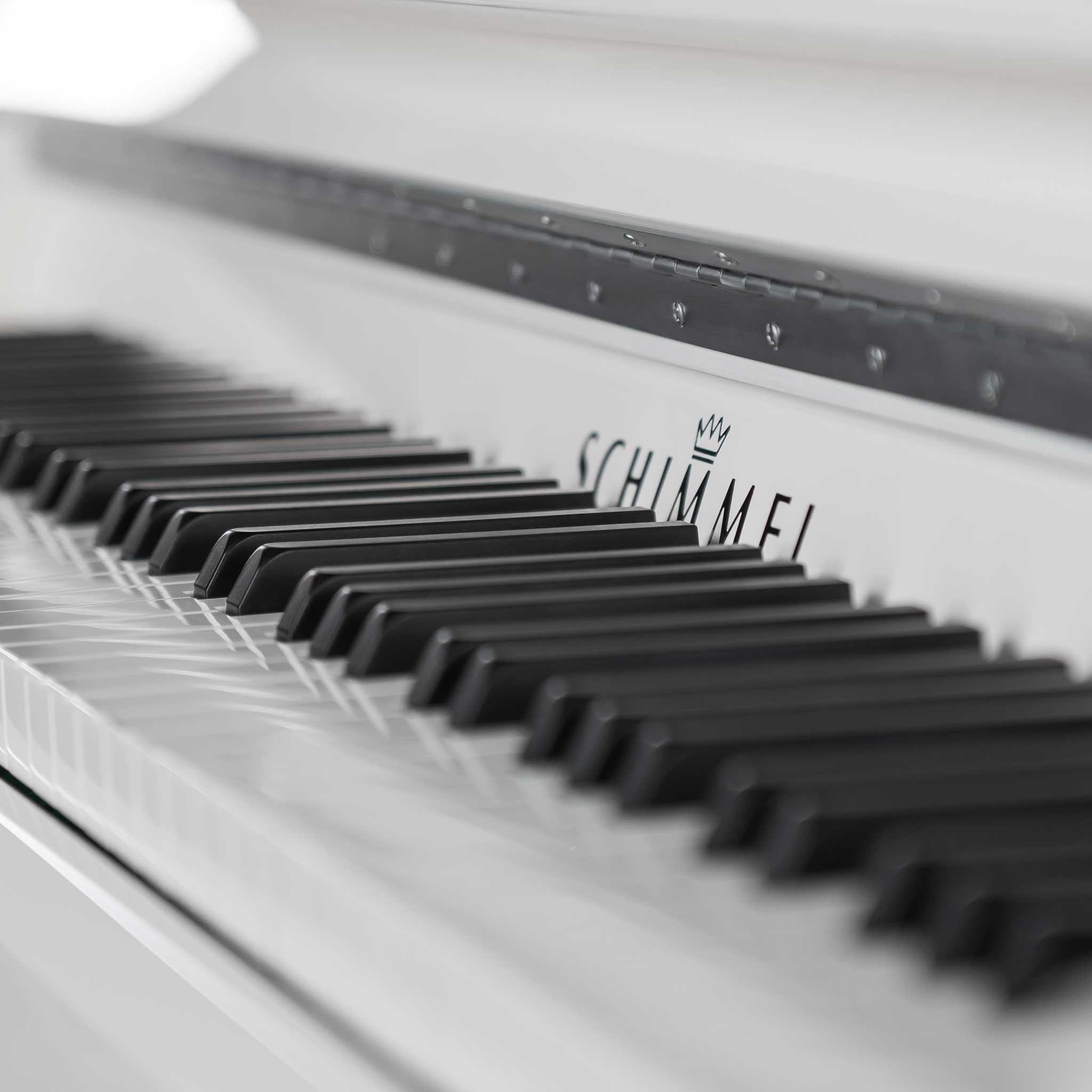Schimmel C116 Modern weiss poliert detail schimmel logo