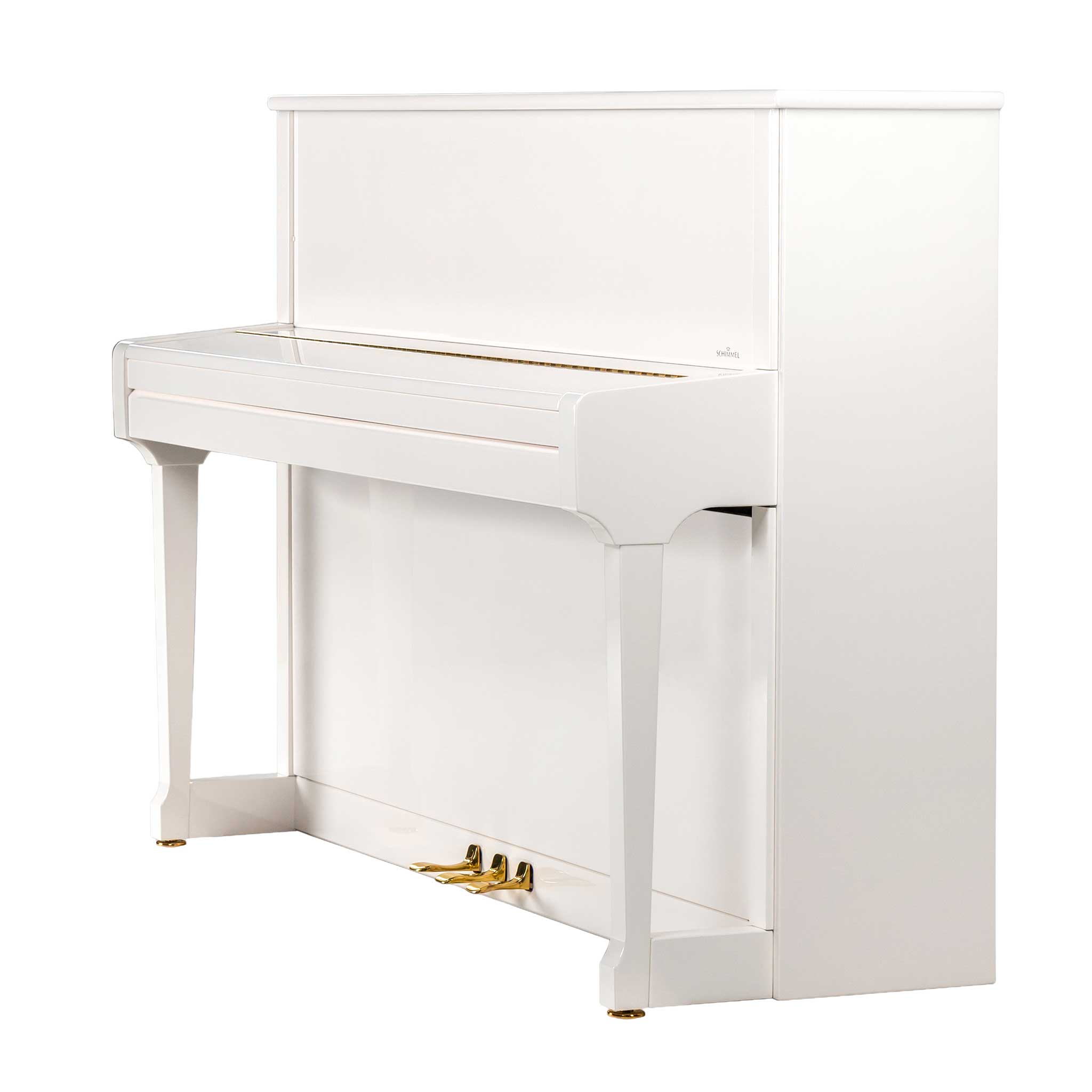 Schimmel Piano C116 Tradition weiss poliert seite geschlossen