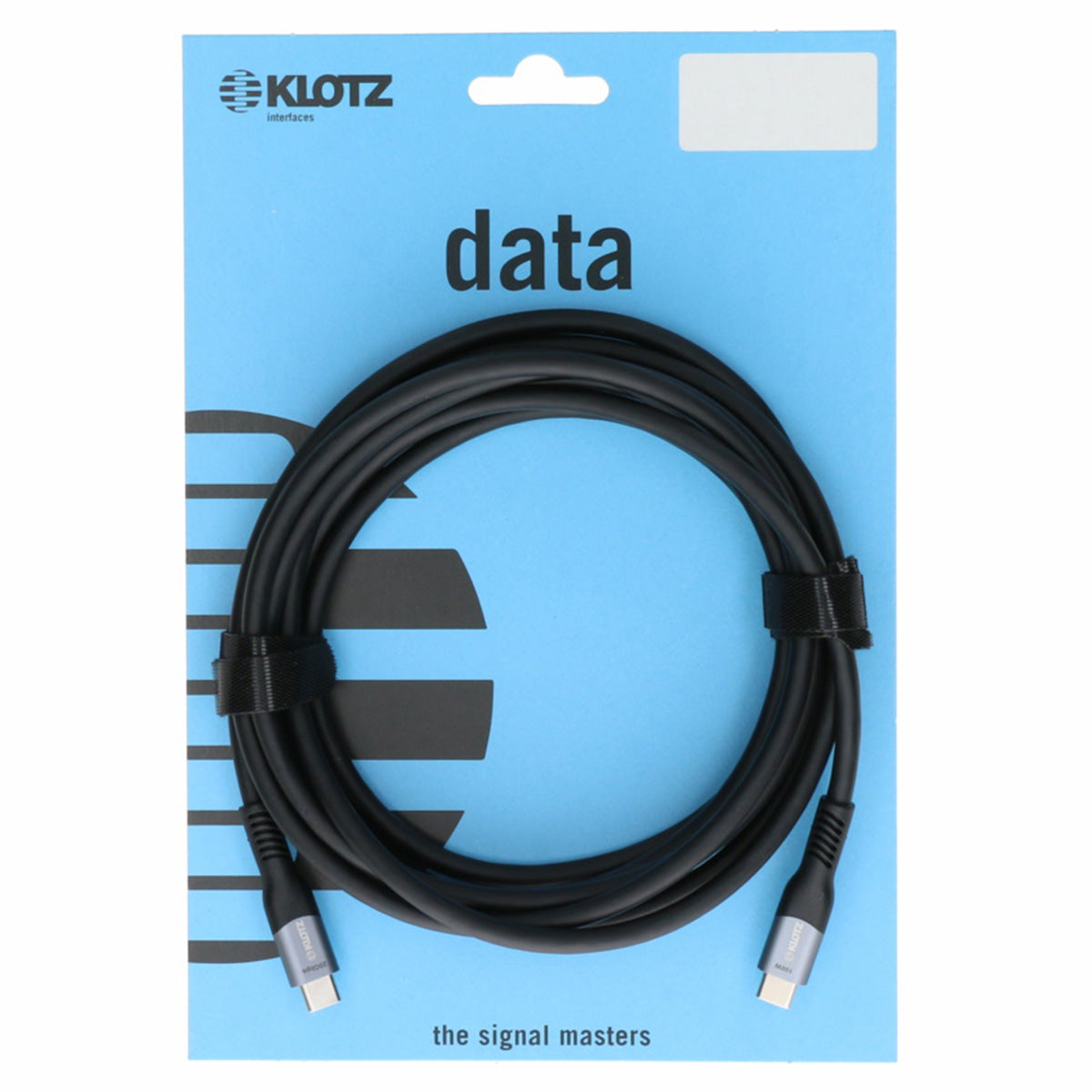 Klotz USB Kabel im Blister Blau aufgewickelt