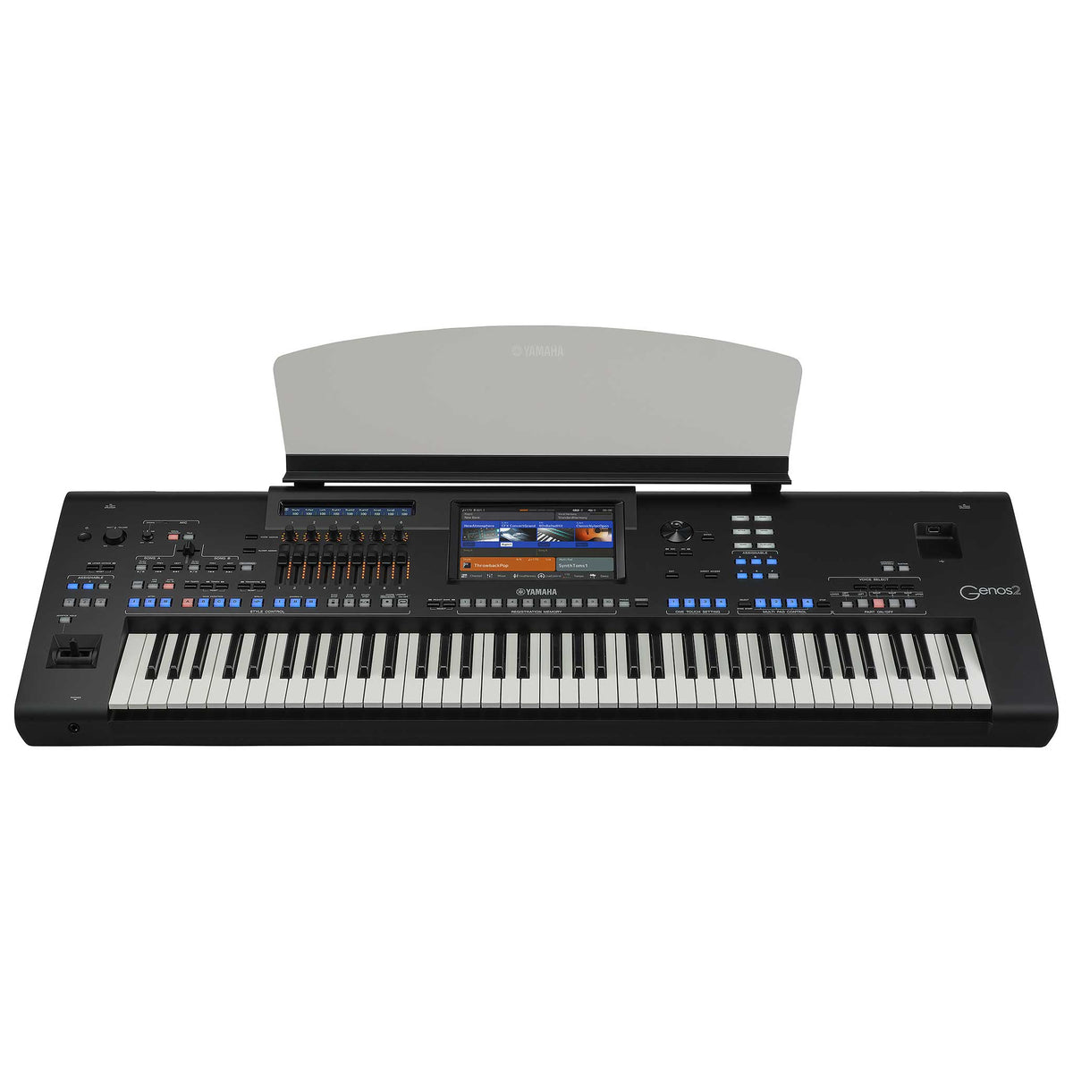 Yamaha Genos2 Keyboard angle front notestand