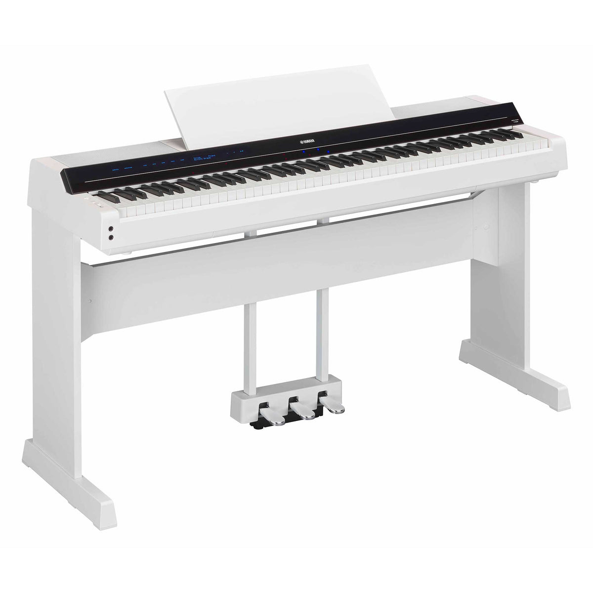 Yamaha P-S500 Set Weiß mit L300 LP1 Pedale schräg