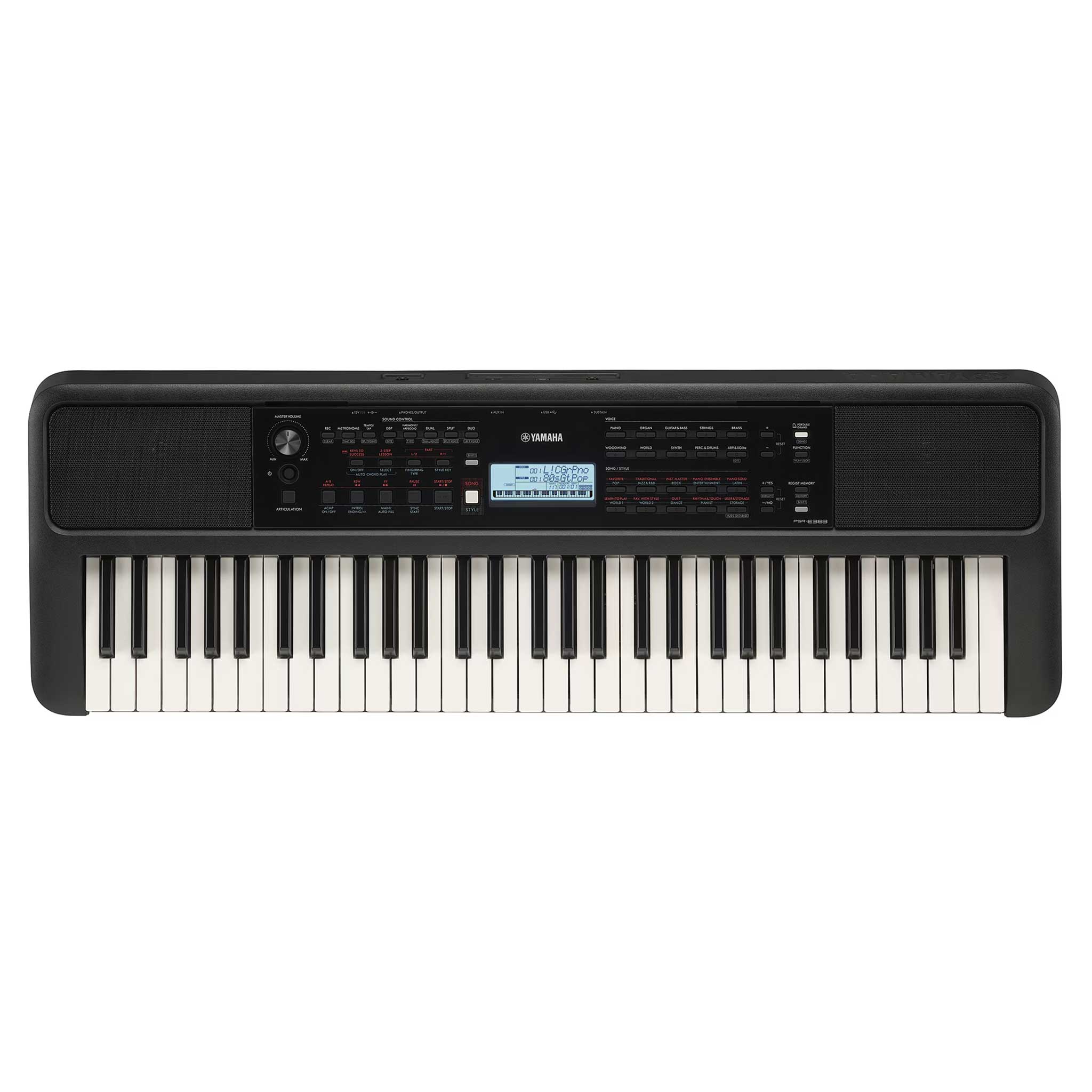 Yamaha Keyboard PSR-E383 top