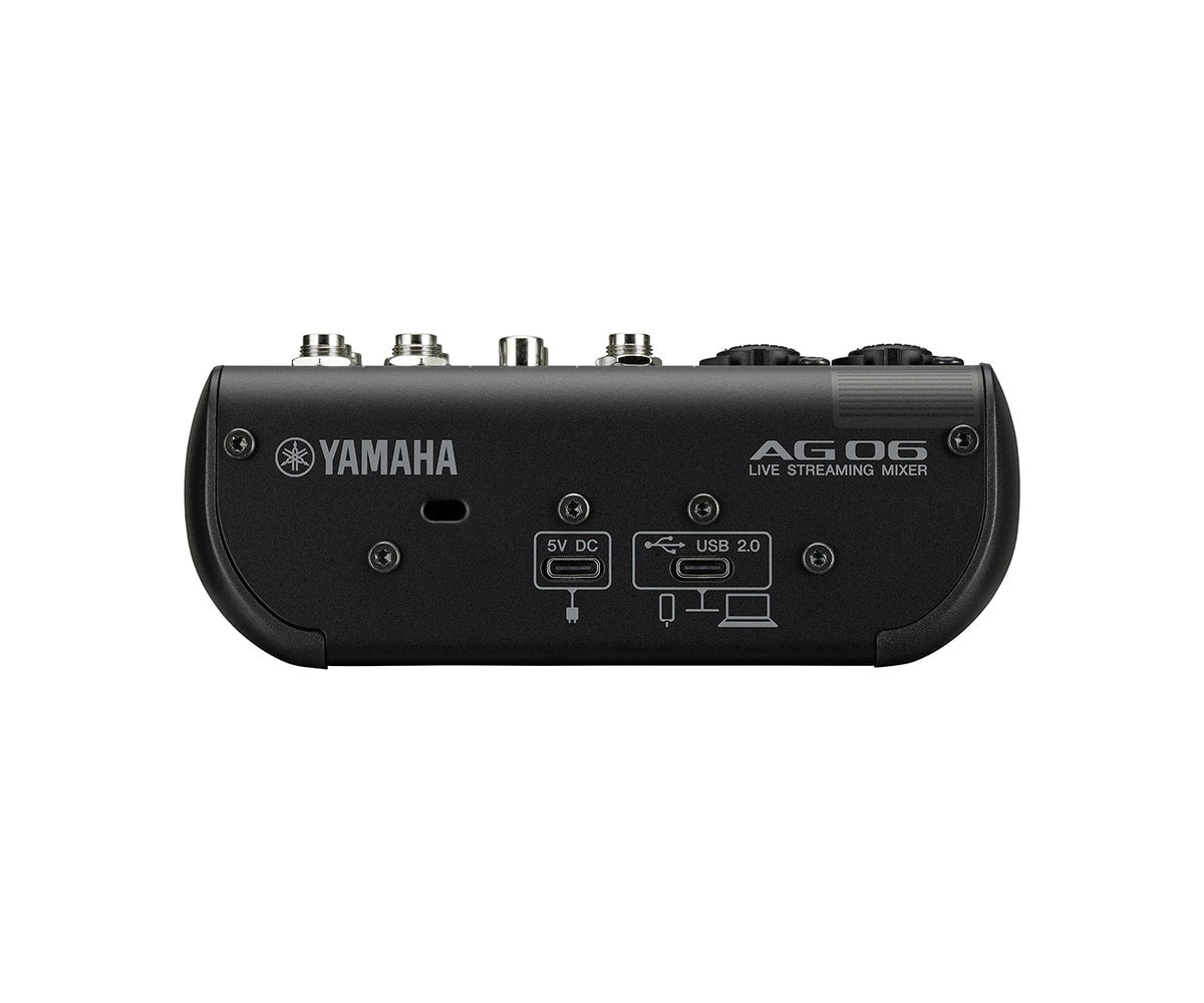Yamaha AG06mk2 - LiveStreaming Audio Interface Rückseite mit USB Anschlüssen