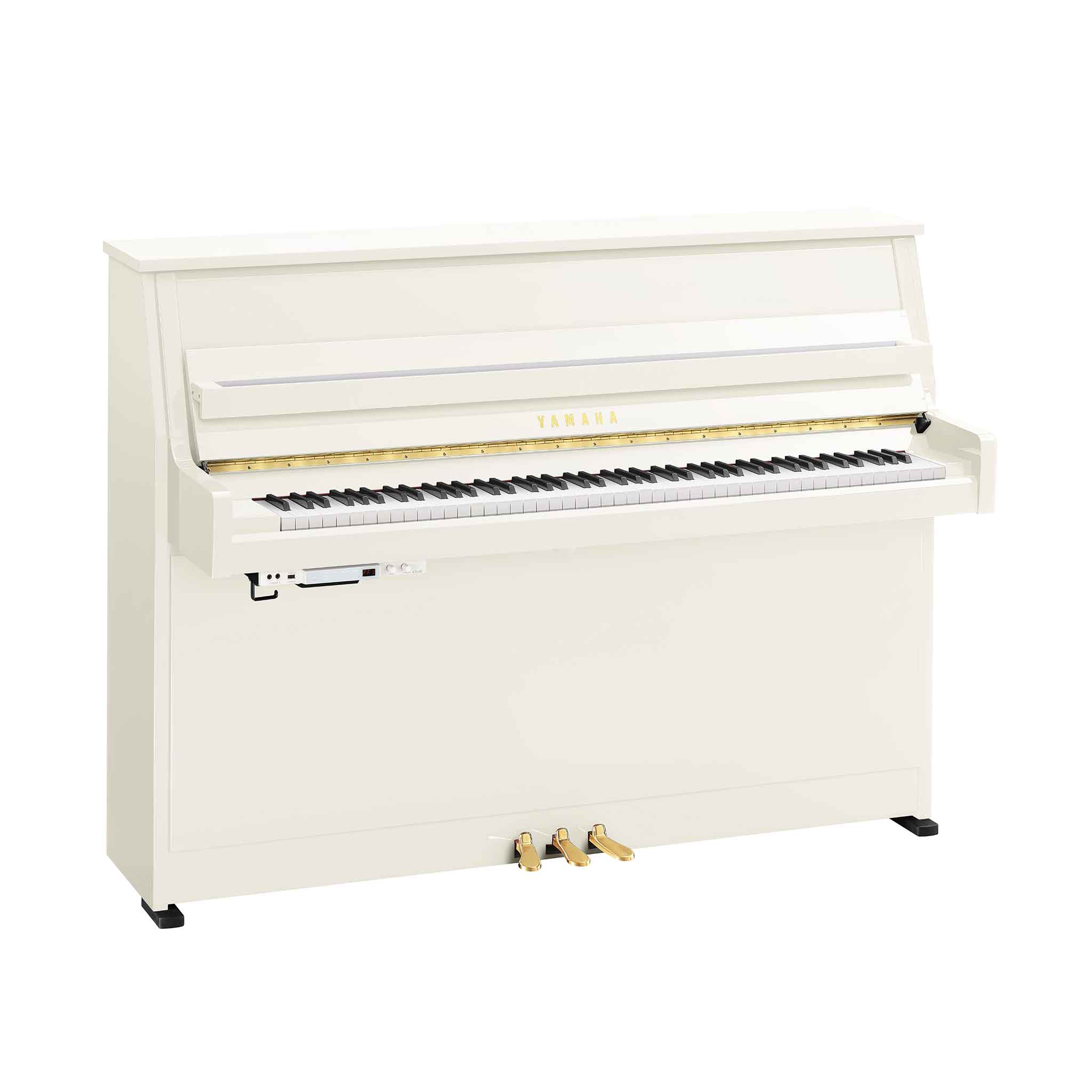 Piano Yamaha b10 weiß auf weißem Hintergrund mit Transacoustic System