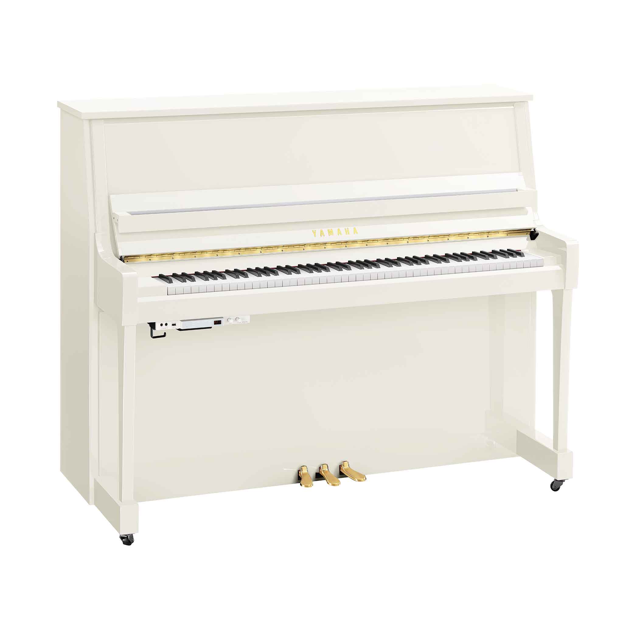 Piano Yamaha b30 weiß auf weißem Hintergrund mit Transacoustic System