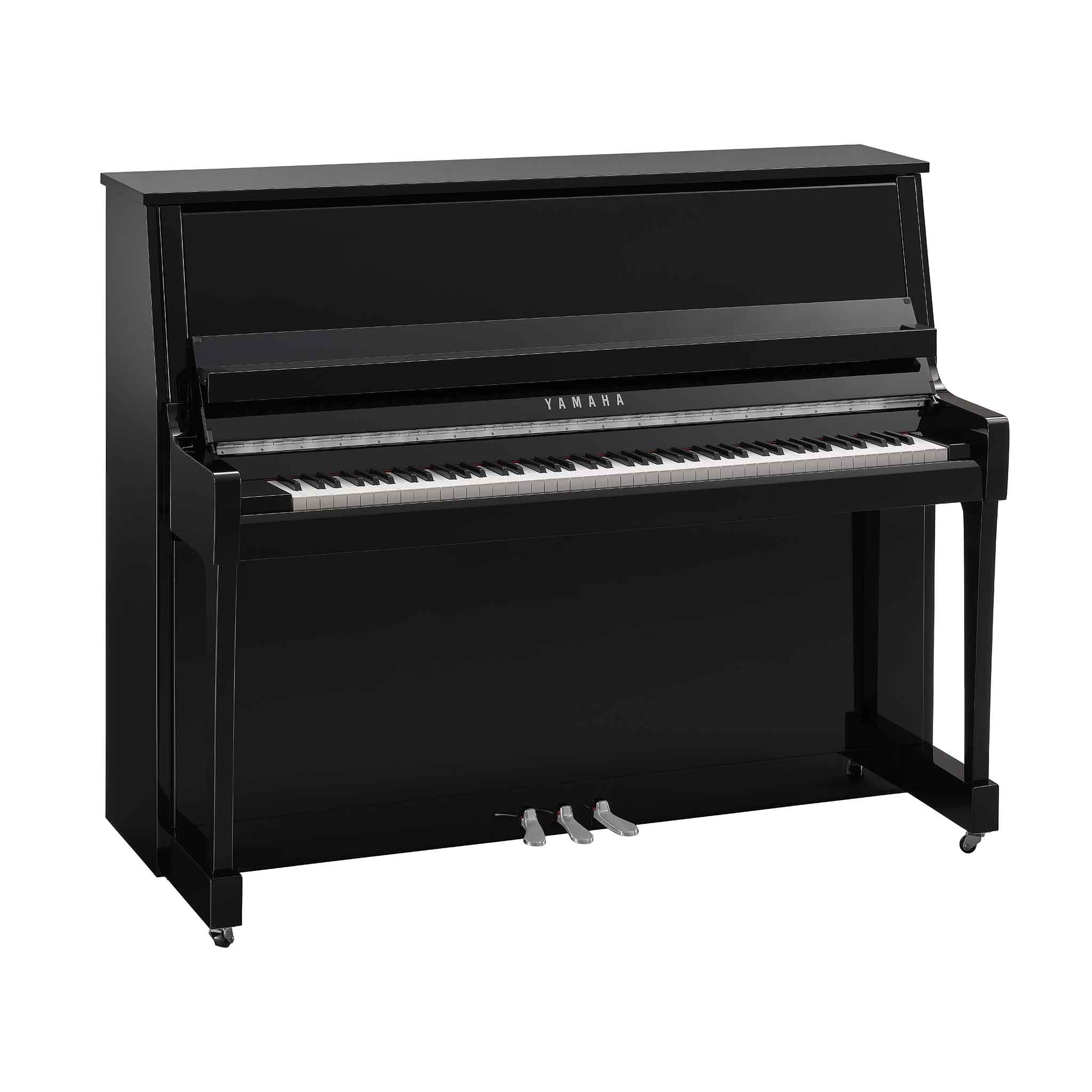 Piano Yamaha b30 schwarz poliert chrom angewinkelt