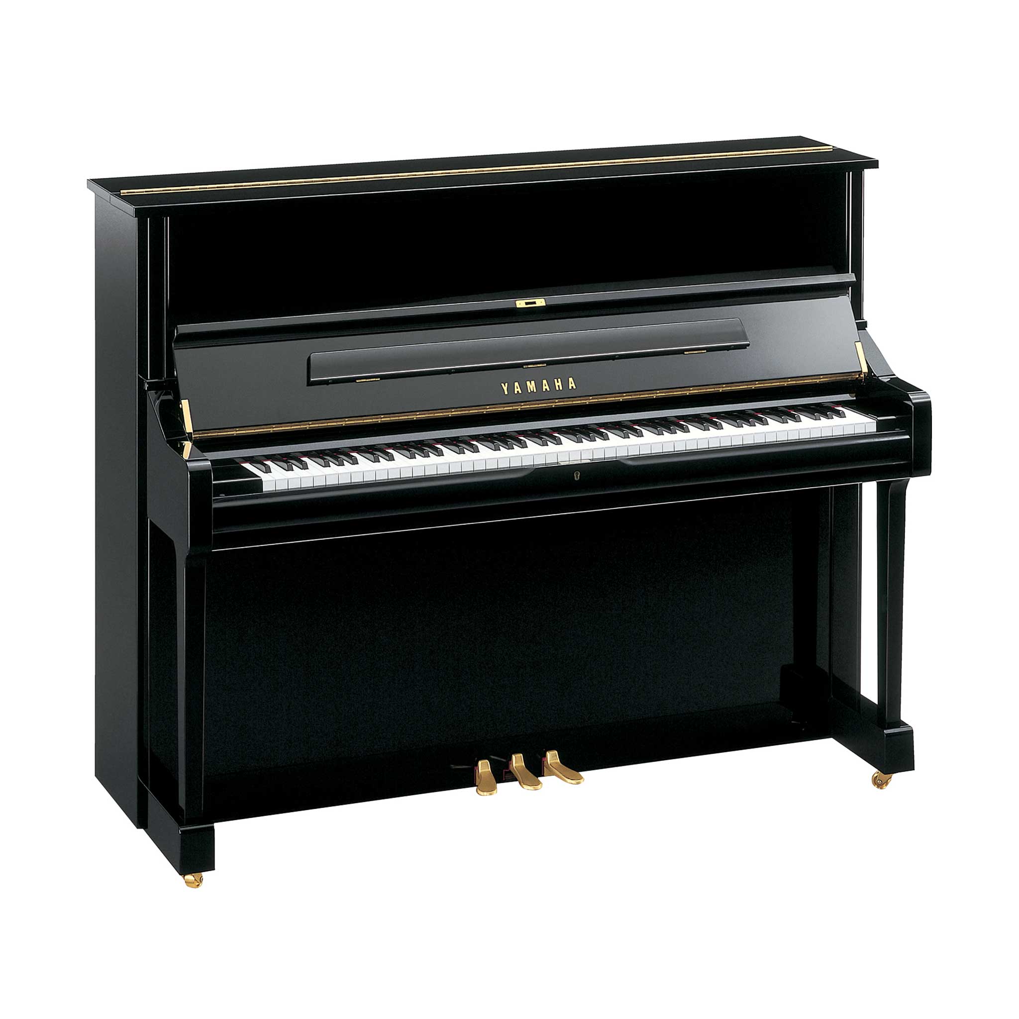 Yamaha U1 Piano schwarz poliert tastenklappe offen