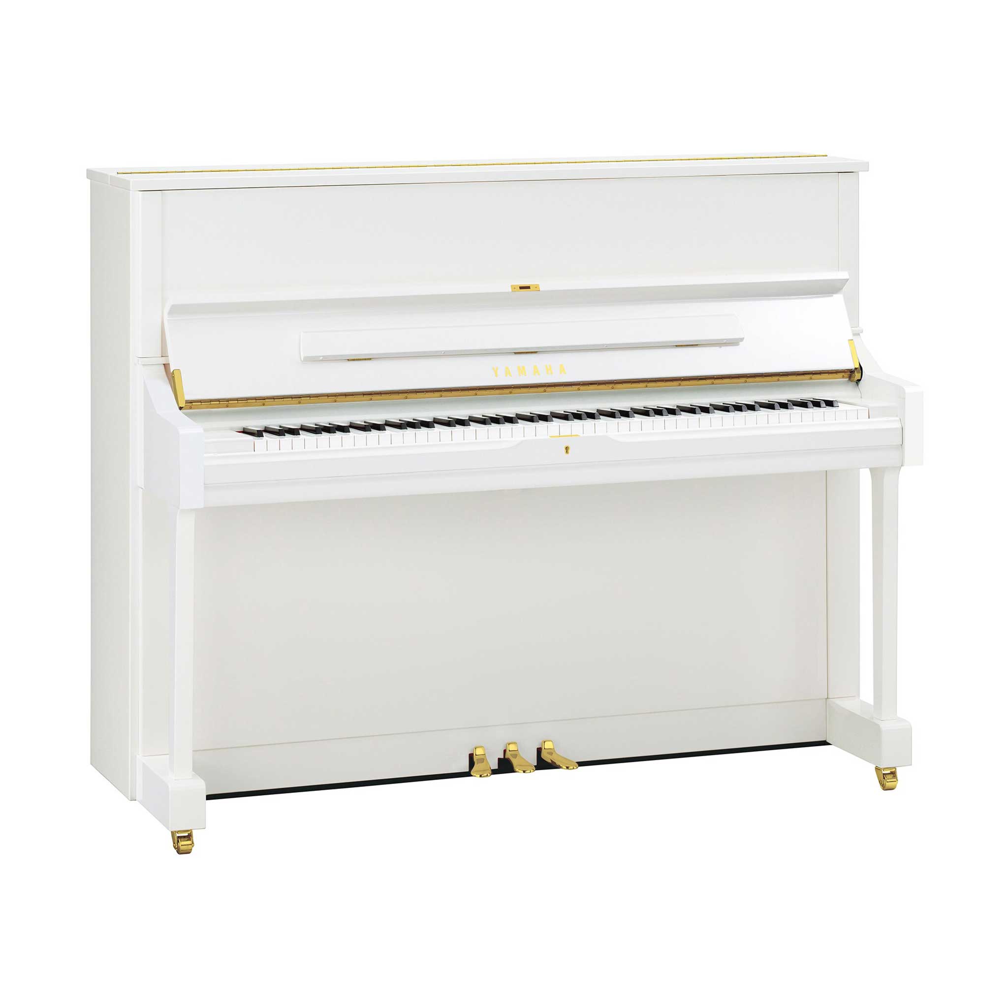 Yamaha U1 Weiß poliert tastenklappe offen