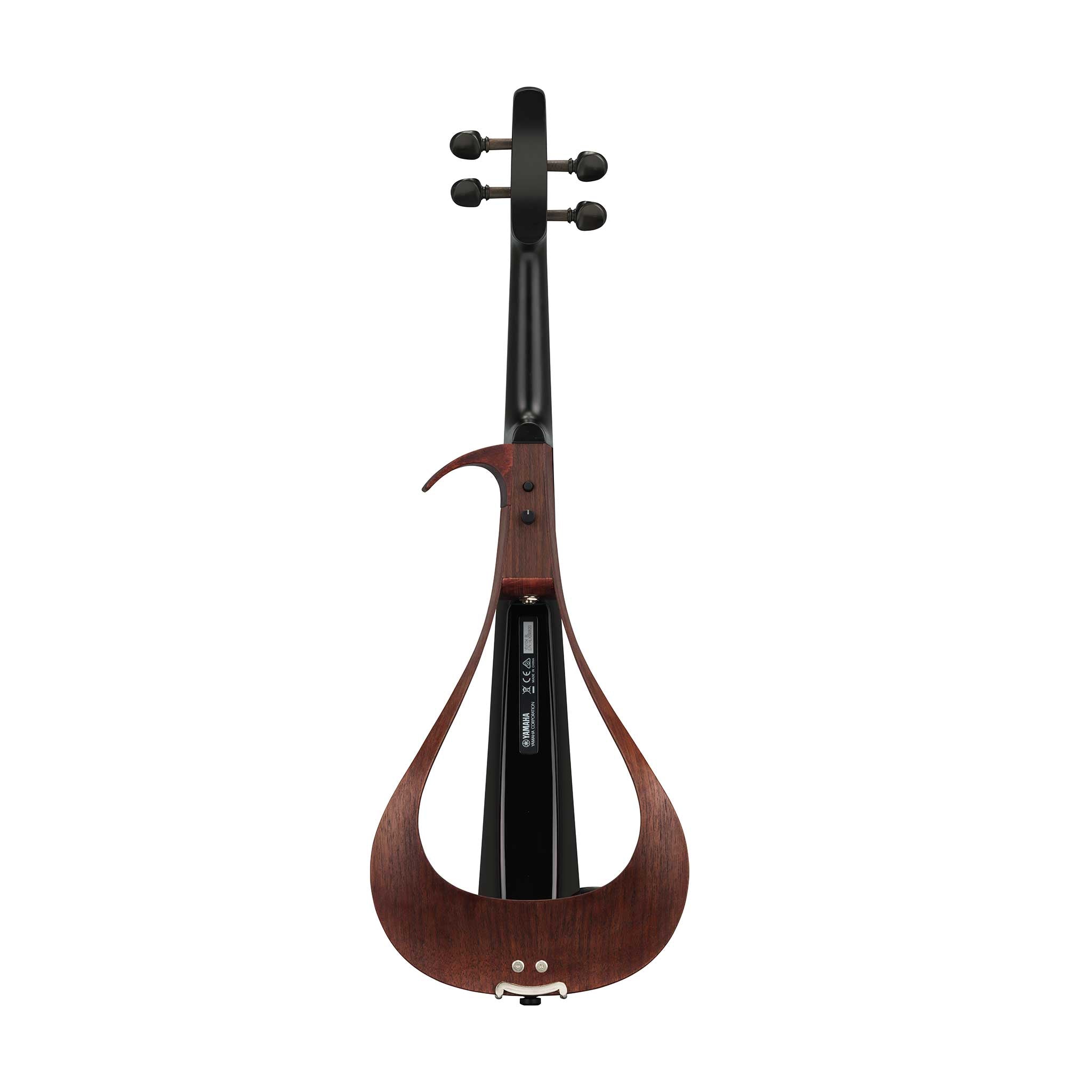 Yamaha YEV-104 Elektrische Violine natur von vorne auf weißem Hintergrund von hinten