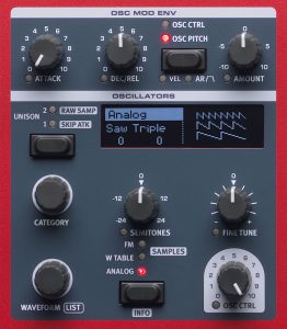 Nord Wave 2 Oszillator Panel