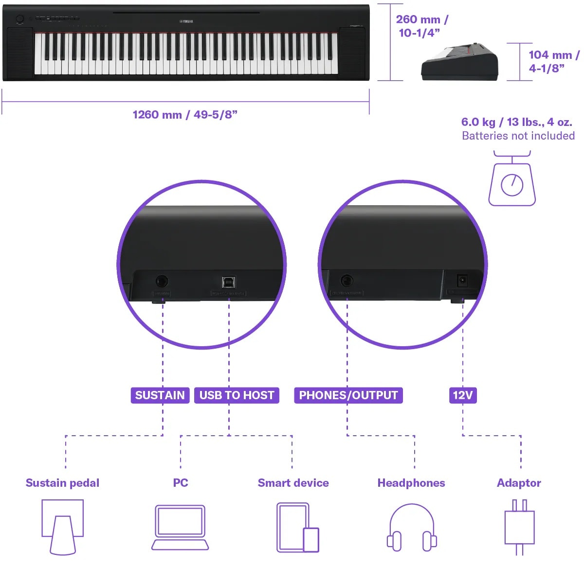 Yamaha NP-35 Anschlüsse