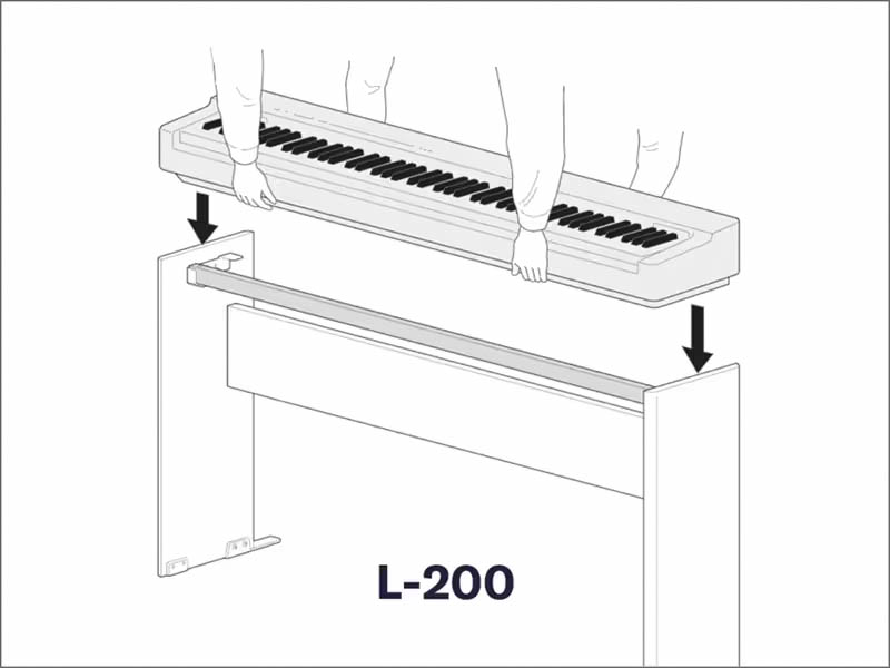 Montage Yamaha P225 auf L200