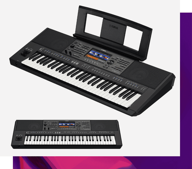 Yamaha PSR-SX920 Workstation 2 Ansichten mit und ohne Notenpult